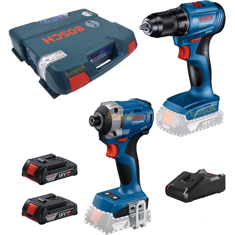 Bosch 2'li Akülü Set GDR 18V-215+GSR 185-LI 2x2 Ah 06019N2023