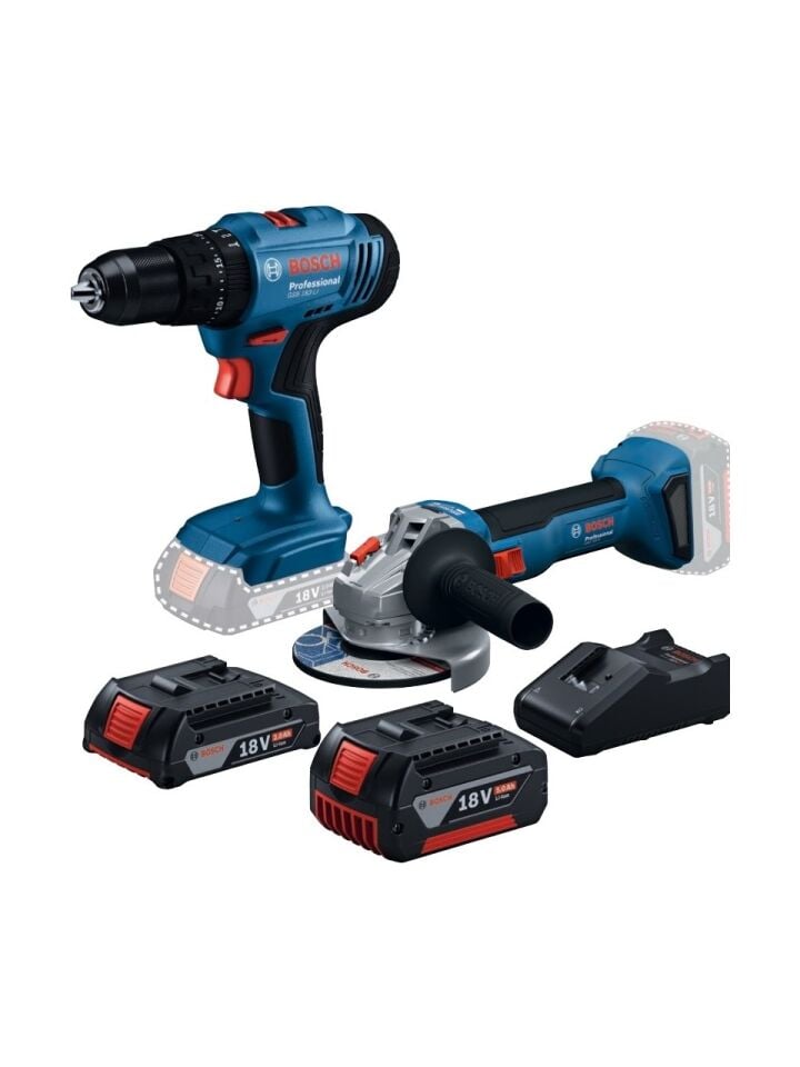 Bosch Professional Gws 18V-8 + Darbeli Gsb 183-LI + 1 x 2.0 Ah, 1 x 5.0 Ah + Gal 18V-40